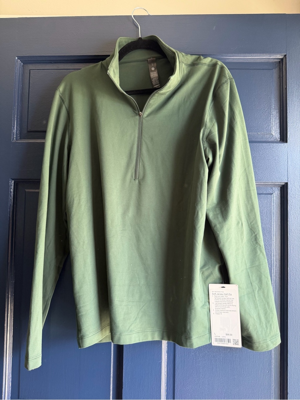 Lululemon Soft Jersey Half Zip - Green - NWT
